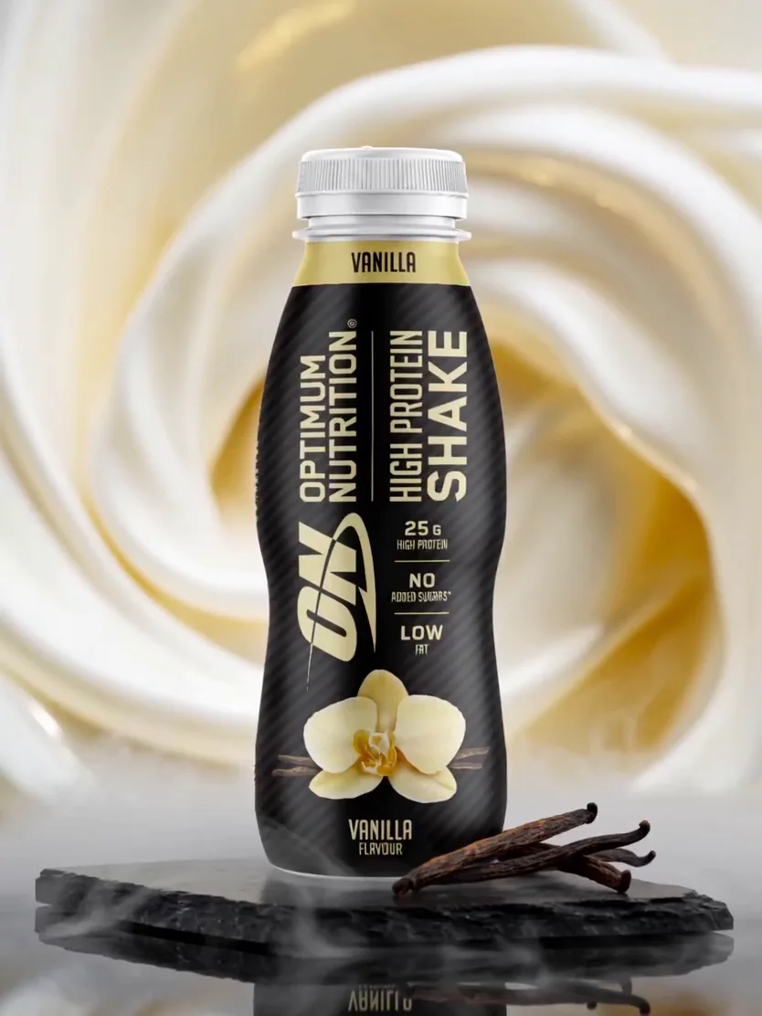 Vanilla Protein Shake, concept for optimum nutrition